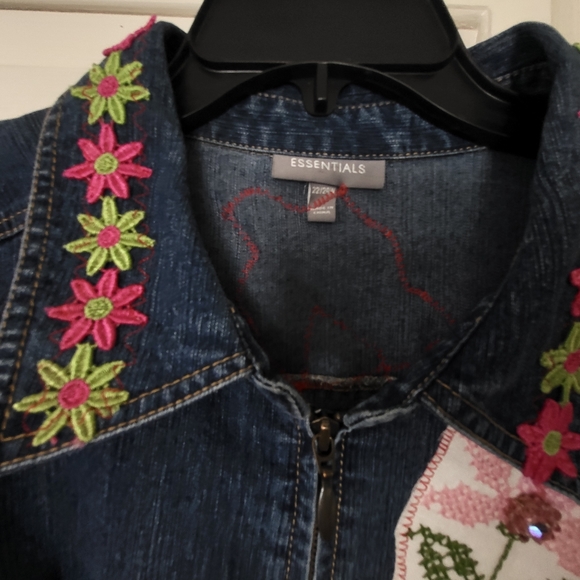 Upcycled Denim Spring Collage Jacket - Picture 8 of 12